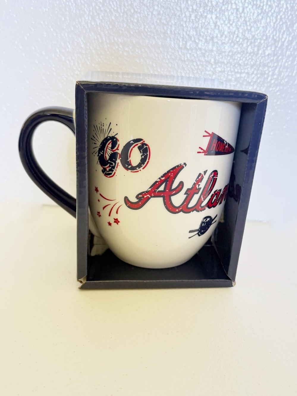 Atlanta Braves “Go Braves” Cheer Ceramic Mug 18‎ oz